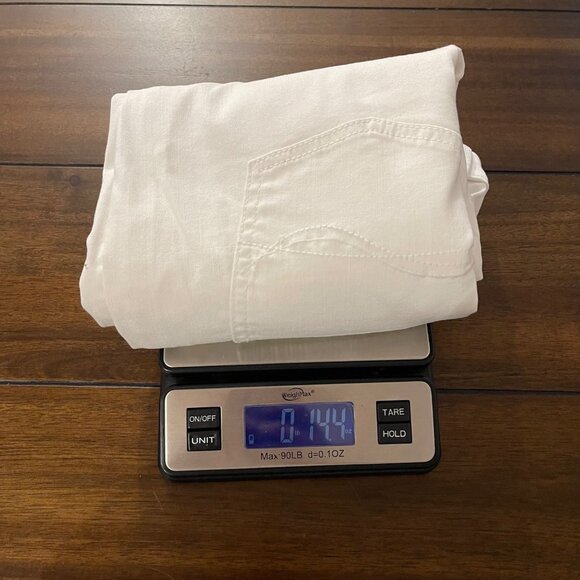 Lee Womens Relaxed Fit Straight Leg White Denim Jeans Size 16 capri - Picture 11 of 11